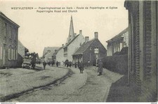 Country - Belgium - Vleteren - Westvleteren - Poperinghestraat en Kerk - Route de