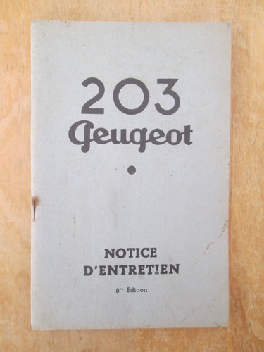 Peugeot 203 maintenance - peugeot,