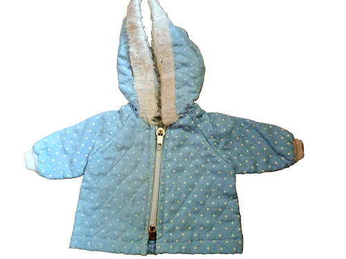 Blouson bleu pour poupée