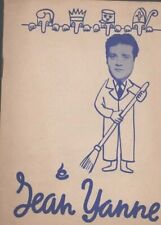Jean YANNE RARE SHEET MUSIC BOOKLET LYRICS AND MUSIC 10 SONGS 1958