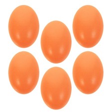  6 pièces en bois faux faux oeufs mannequins oeufs aide poule pondeuse volaille