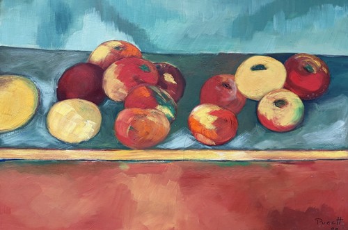 Peinture huile compote - a,