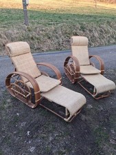 2  Chaises Longues Bambou