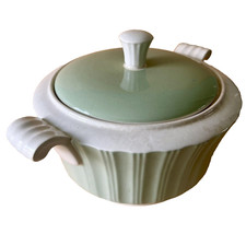 Soupière ancienne Villeroy & Boch Mettlach Paris - vert pastel - Made in France