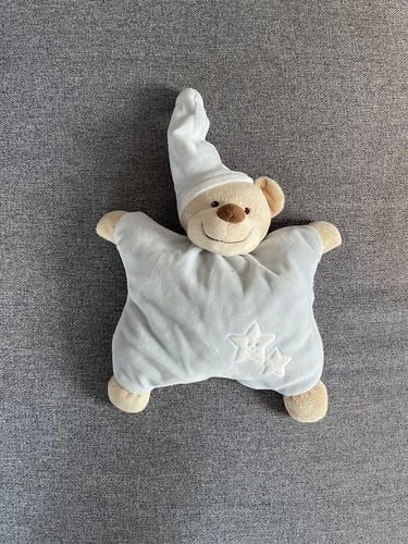 Doudou semi plat bleu ours - doudou,