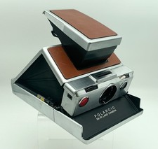 Vintage POLAROID SX70 Chrome & Leather Instant Film Camera
