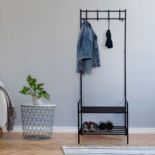 Garde-Robe Armoire à Chaussures Porte-Manteaux 4x Patères Autonome H 168 CM