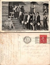 Mustering Recruits Camp Upton Long Island New York NY Postcard