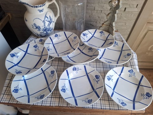 Assiettes creuses xxème - 10,