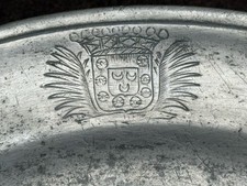 TRÈS RARE ASSIETTE ÉTAIN