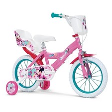 Vélo 14 Minnie Disney Officiel Pour Fille Avec Roues Et Panier