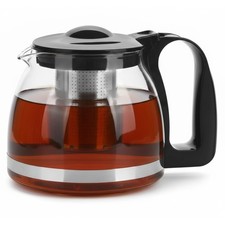 VIVIANA Théière en verre 1500 ml avec réchauds et passoire à thé en acier ino...