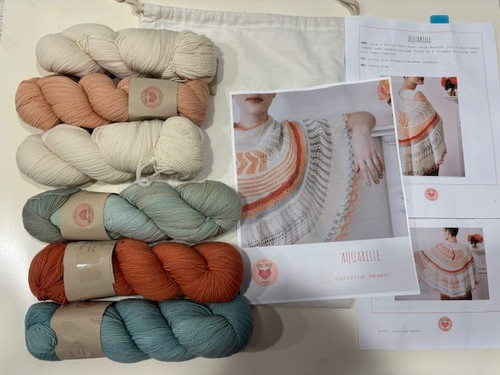 Aquarelle shawl kit noble - shawl,
