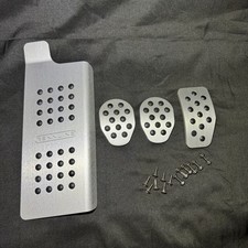 Rennline Pedal Set - 4 piece - Rubber Grip Black Fits Audi A4/S4 02+ A6/S6 02+