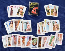 PETIT JEU DE 54 CARTES ILLUSTRE PIN UP EROTIQUE VINTAGE 1960/70
