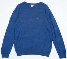 Pull col rond en tricot bleu