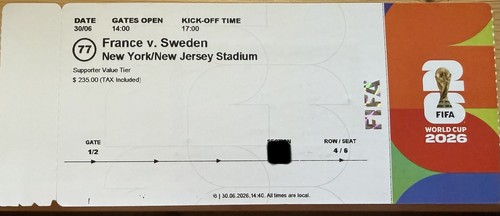 Ticket billet france suède - ticket,