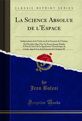 Science absolue l espace - de, l'espace