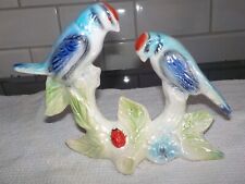 Vintage Jema Holland Lustre Ornament 2 Red Headed Birds On Branch Ladybird(CABB)