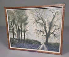 Eglise Dans La Brume (Winter Road) Lithograph Signed 48/250 Marc Chapaud France