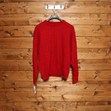 Pull Champion Tg Manquant Utilisé (Cod.EBAY1557) Homme Rouge Acrylique Laine