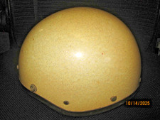 Vintage 1968 Bell Shorty Silver Metal Flake Toptex Helmet 1968