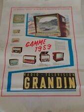 ANTIQUE RADIO GRANIN POSTER - RADIO SALON 1959 ..