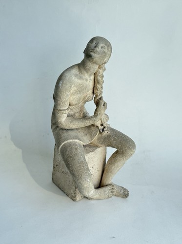 Ancienne sculpture femme - , nue