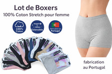 Lot de 12 Boxers Femme 100%