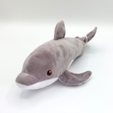Peluche dauphin gris blanc