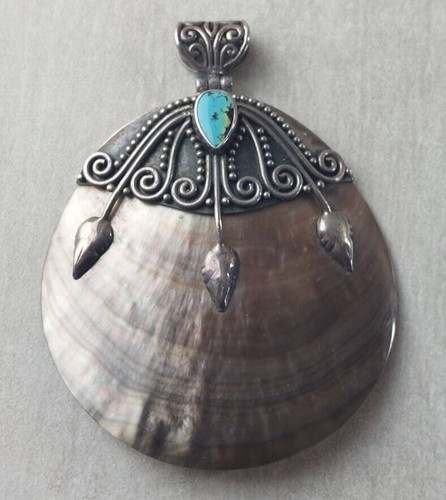 Ancien pendentif nacre - pendentif,,