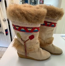 Tecnica Italy Apres Skandia Cold Winter Boots Wool/Fur/Skin/Hide 37 33 Sz 5