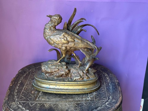 Antique french bronze - french, pheasant