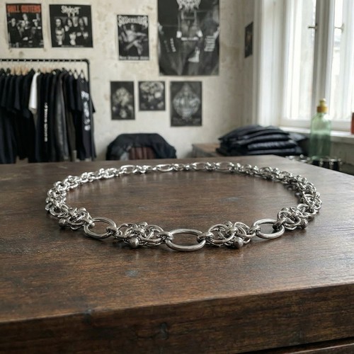 Collier chaîne argenté - collier,