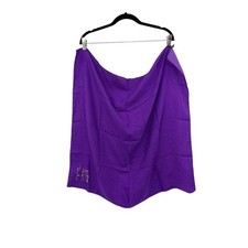Thierry Mugler Alien Womens Scarf Wrap Square Silk Purple Printed Promo RARE