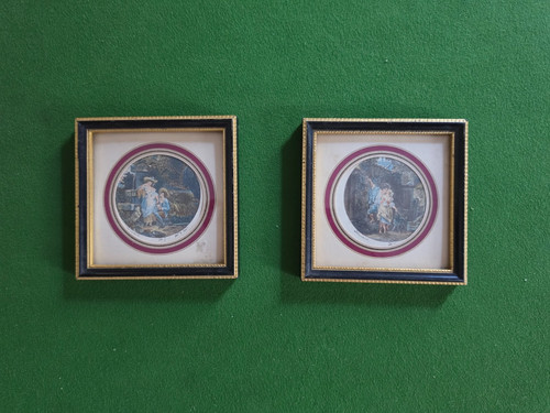Paire mini cadres anciens - paire,