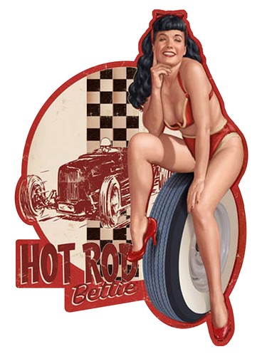 Pinup hot rod usa racing - pinup,