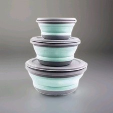 3Pcs / Set Bol Ensembles Silicone Pliant Lunch Box Pliant Bol Portable Sili1409