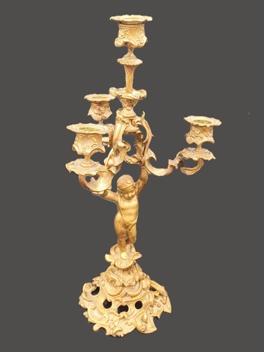 Chandelier bronze xixème - chandelier, 42cm