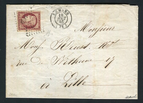 Rare lettre mans pour - pour, lille