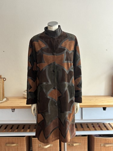 80s manteau long cuir