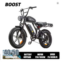 BUCCADI 1000W vélo électrique 20"inch/50 cm 48V15AH batterie Lithium long life