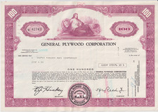 General Plywood Corporation 1971, Historic Securities