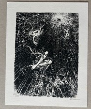 Claude Serre Lithographie originale signée numérotée Toile d'araignée