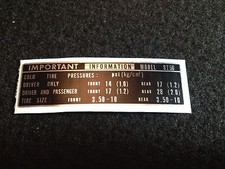 DAX ST50 TIRE INFO DECAL