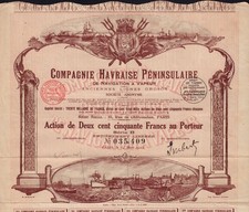 Comp. Havraise Peninsulaire 1923  France Shipping  South America & Indian Ocean