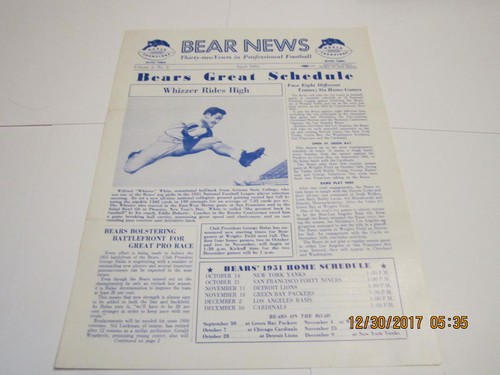 April 1951 chicago bears bear - ,