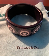 BLACK Tiffany & Co.Paloma Picasso GeometricMarrakesh Zellige Resin Bangle 7 1/2"