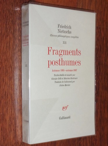 Friedrich nietzsche fragments - friedrich,