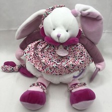 Doudou et Compagnie Bunny Rabbit Rattle Lovey Security Activity Doll France ****